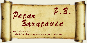 Petar Baratović vizit kartica